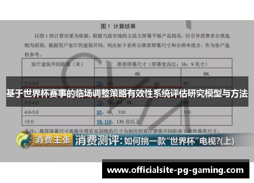 基于世界杯赛事的临场调整策略有效性系统评估研究模型与方法